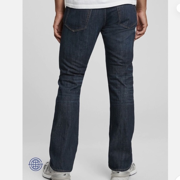 PreWash GAP Men’s Indigo Boot Jeans made with Washwell™ technology, size 32x32 - Picture 3 of 6